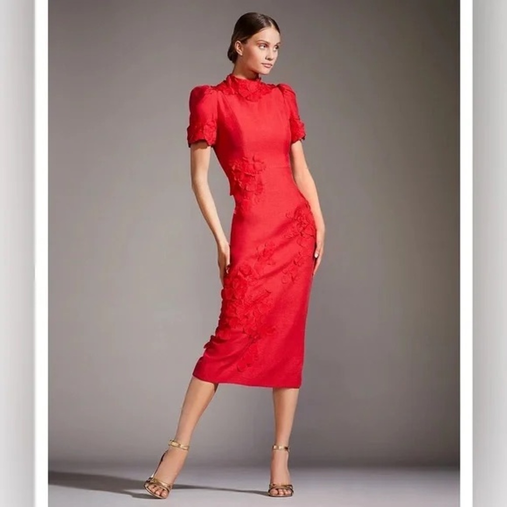 ANTONIO MELANI Willow Red Midi Dress
